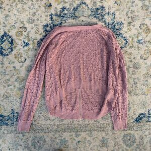 Kensie Lace Sweater Pink Size L
